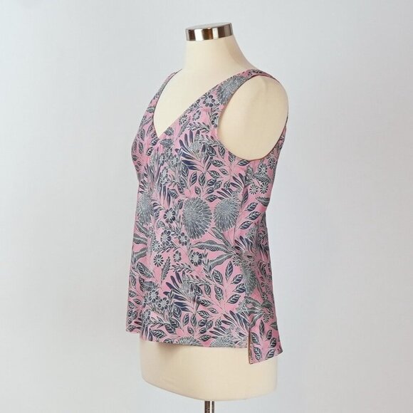 J Crew X Abigail Borg Silk Tank Prairie Rose - Size 6 - NWT - Picture 2 of 6